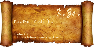 Kiefer Zsóka névjegykártya